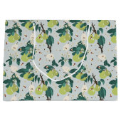 植物園の梨と蜂フローラ ラージペーパーバッグ (正面)