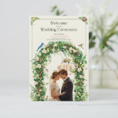 植物園の森のアーチウェディング招待状 招待状 (スタンド正面)