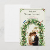 植物園の森のアーチウェディング招待状 招待状 (正面/裏面)