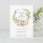 植物園の森の花のリース Save The Date 案内状 (スタンド正面)