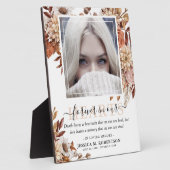 植物園の秋の花のメモリアル写真 フォトプラーク (側面)