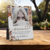 植物園の秋の花のメモリアル写真 フォトプラーク