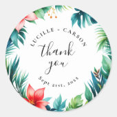 植物園の緑結婚園に感謝 ラウンドシール (正面)