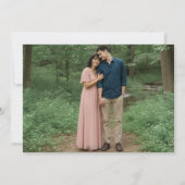 植物園の花の写真の結婚式  セーブザデート (裏面)