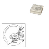 植物園の花卉 Ex Libris ラバースタンプ (押印)