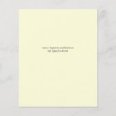 植物園の葉 グリーン ウェディング チラシ (裏面)