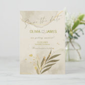 植物園の贅沢さを感じる 結婚式の招待前カード 招待状 (スタンド正面)