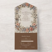 植物園アールヌーボーウェディング オールインワン招待状 (内側)