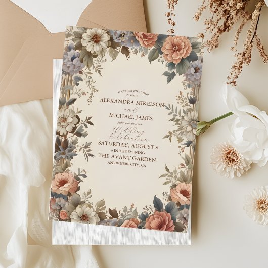 植物園アールヌーボーウェディング 招待状