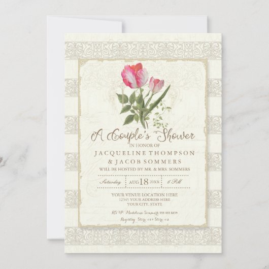 植物園エレガントフローラカップルシャワー 招待状 (正面)