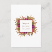 植物園エレガントフローラ結婚披露宴 エンクロージャーカード (裏面)