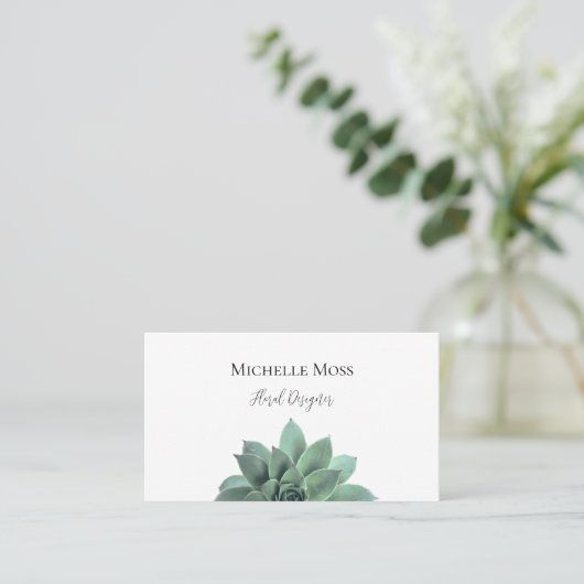 植物園エレガント多肉 名刺 (スタンド正面)