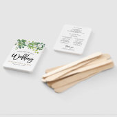 植物園エレガント春の結婚式プログラム ハンドファン (組立なし)