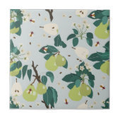 植物園キッチンの梨とハチフローラ タイル (正面)