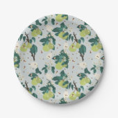 植物園キッチンの梨とハチフローラ ペーパープレート (正面)