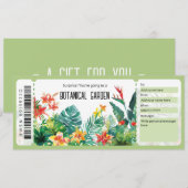 植物園チケットギフト券 招待状 (正面/裏面)