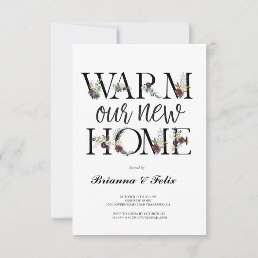 植物園トロピカルグリーン引っ越し祝いパーティーパーティー 招待状 (正面)