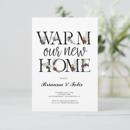 植物園トロピカルグリーン引っ越し祝いパーティーパーティー 招待状 (スタンド正面)