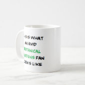 植物園ファン、熱心 コーヒーマグカップ (正面左)