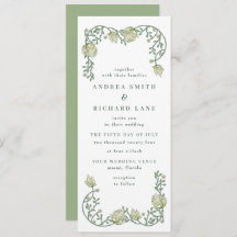 植物園フローラ結婚式招待状