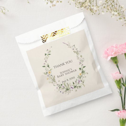 植物園小さな1つ開花赤ちゃんシャワー フェイバーバッグ (封をした状態)