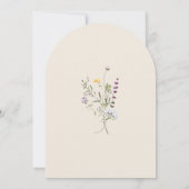 植物園小さな1つ開花赤ちゃんシャワー 招待状 (裏面)