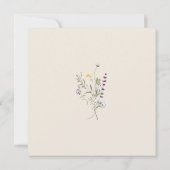 植物園小さな1つ開花赤ちゃんシャワー 招待状 (裏面)