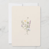 植物園小さな1つ開花赤ちゃんシャワー 招待状 (裏面)