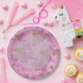 植物園桃色の花 ペーパープレート (パーティー)