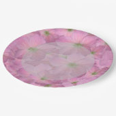 植物園桃色の花 ペーパープレート (アングル)