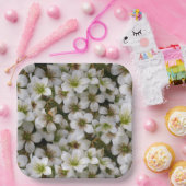 植物園白い花 ペーパープレート (パーティー)