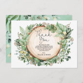 植物園素朴の森のベビーシャワー サンキューカード (正面/裏面)