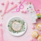 植物園素朴メリークリスマス ペーパープレート (パーティー)