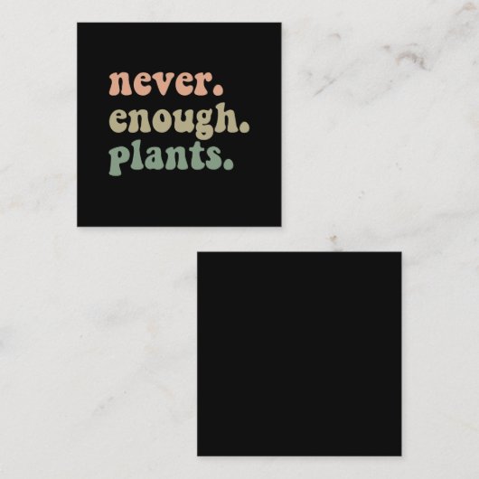 植物園芸おもしろい園 スクエア名刺 (正面/裏面)