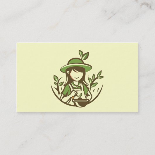 植物園芸ストアまたはサービス 名刺 (裏面)