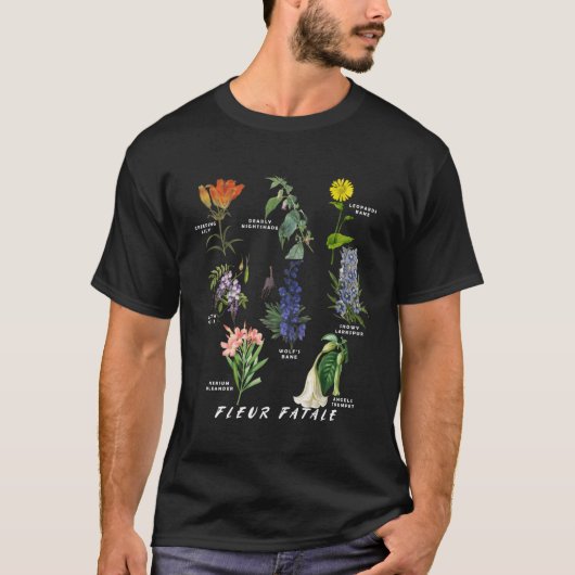 植物園芸フルーアファタールポイズンボタニカルC Tシャツ (正面)