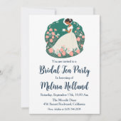 植物園茶パーティーブライダルシャワー 招待状 (正面)