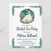 植物園茶パーティーブライダルシャワー 招待状 (正面/裏面)