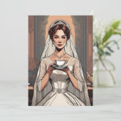 植物園茶パーティーブライダルシャワー 招待状 (スタンド正面)