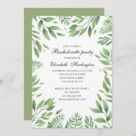 植物園葉の夏のバチェロレッテ 招待状
