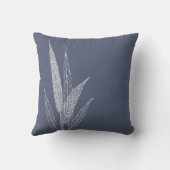 植物園 ネイビー カスタム ウェディング カップル フォト クッション (裏面)