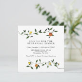 植物園，レモンリハーサルディナー招待状 招待状 (スタンド正面)