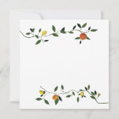 植物園，レモンリハーサルディナー招待状 招待状 (裏面)