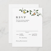 植物園、レモン、マリゴールズ 出欠カード (正面/裏面)