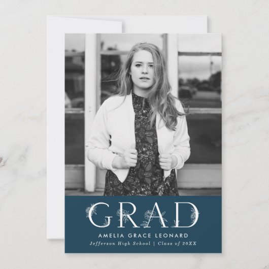 植物園 |卒業パーティー招待状 招待状 (正面)