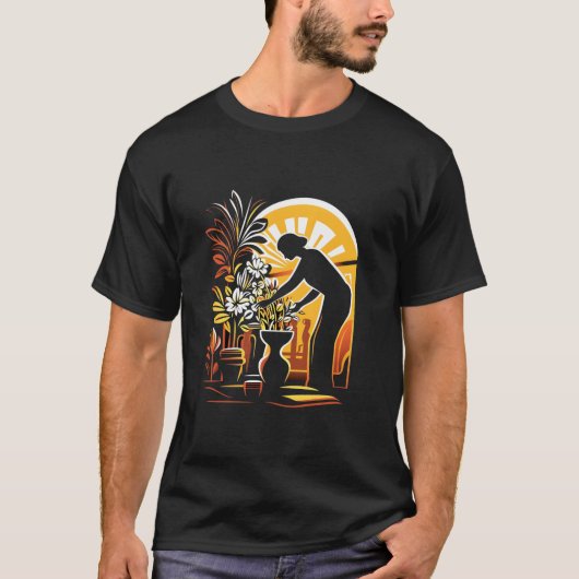 植物園 園芸 ガーデナー 植物 Tシャツ (正面)