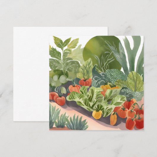 植物園 | 水彩絵を描カード (正面/裏面)