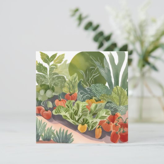 植物園 | 水彩絵を描カード (スタンド正面)