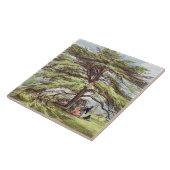 植物園、Kew Gardeのレバノンのヒマラヤスギ木 タイル (側面)