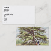 植物園、Kew Gardeのレバノンのヒマラヤスギ木 名刺 (正面/裏面)